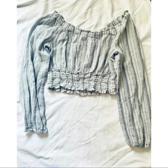 Crop top long sleeve shirt, American Eagle - Picture 2 of 3